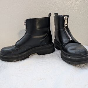 Zip-Up Combat Boots
